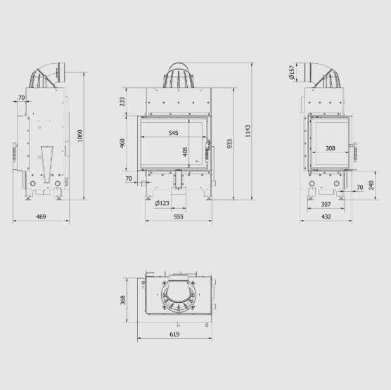 Kominek narożny w zabudowie wkład FLOKI S 10 Lat GWARACJI Lewin Brzesk