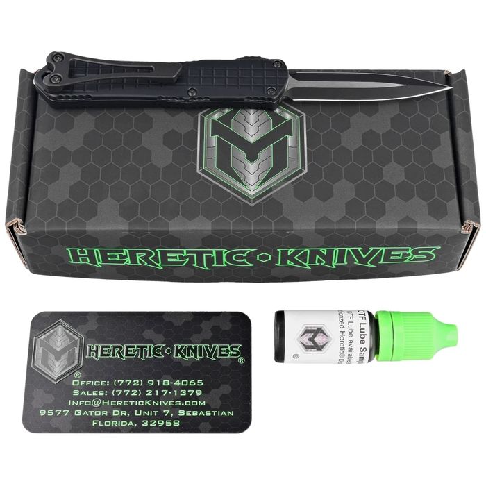 Nóż automatyczny OTF Heretic Manticore S D/E Black Frag Aluminium,