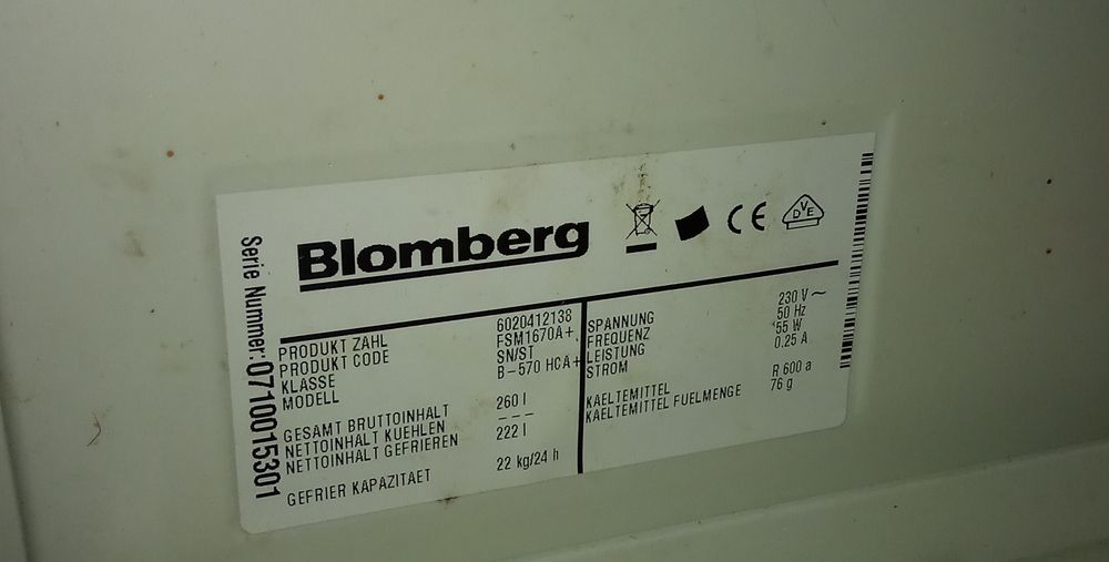 Морозильная камера Blomberg