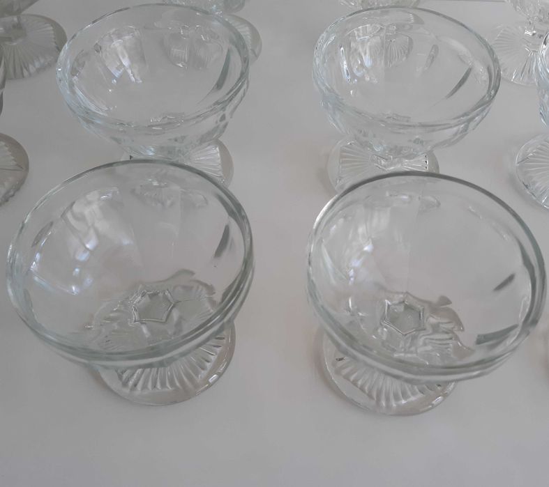 15 Taças c/pé Vidro Pequenas p/ Sobremesas Gelados