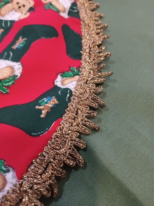 Camilha verde + naprons com motivos natalícios