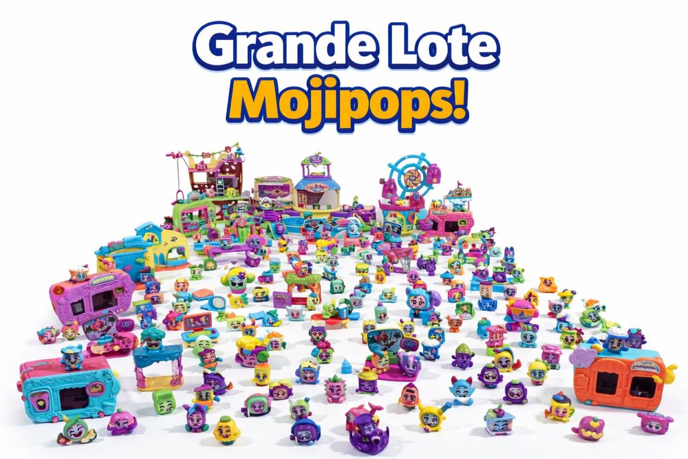 Coleção Mojipops Gigante (250+ Figuras + Casas) – Ideal Presente
