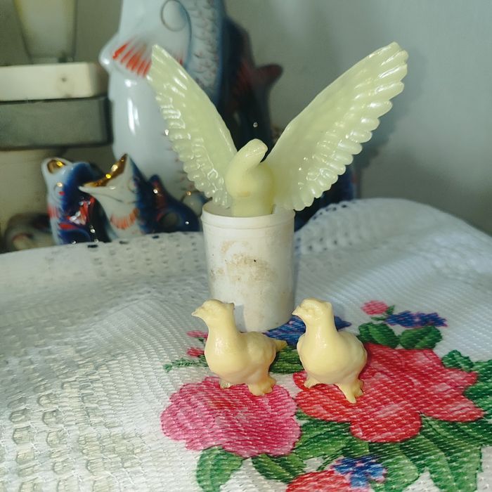 Фосфорные фигурки, бронзовый кабан, собака из алюминия