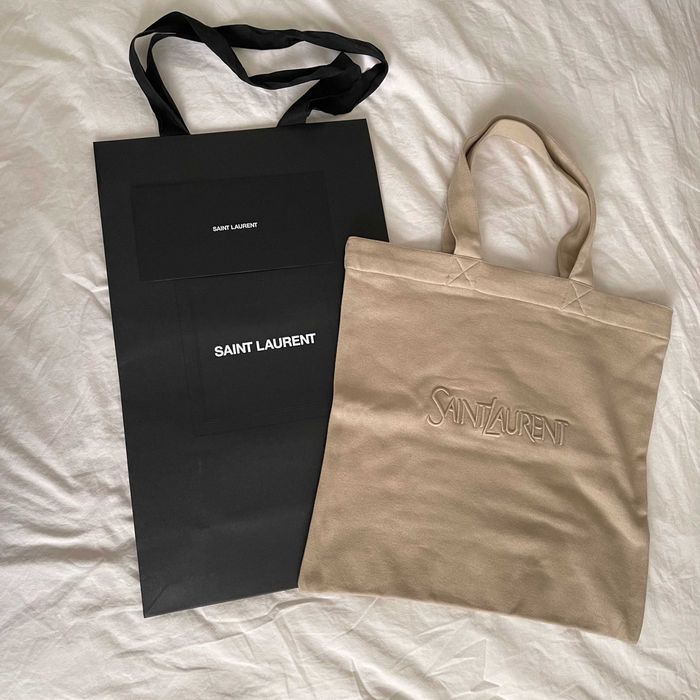 Saint Laurent Totebag in fleece torebka na zakupy