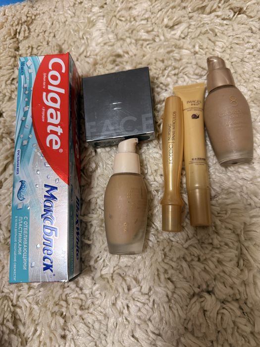 Косметика для лица, блеск, тоналка, маска, крема