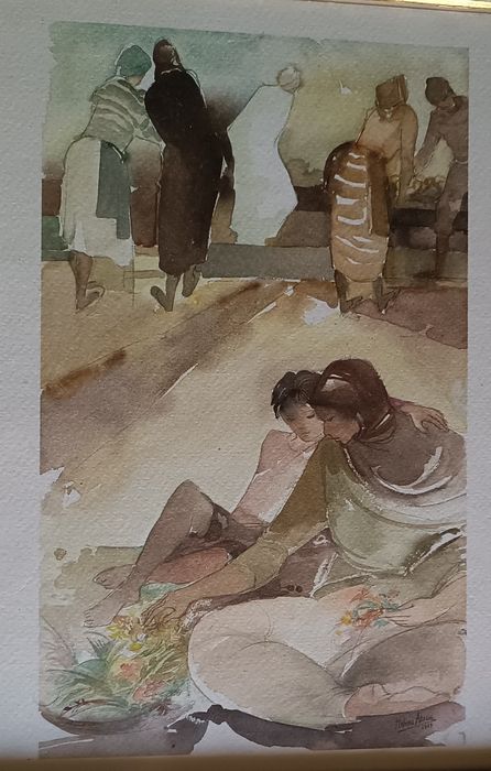 Litografia antiga de Helena Abreu