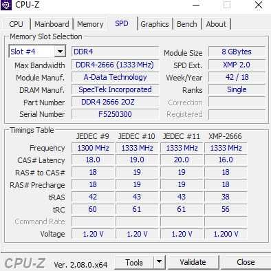 Pamięć RAM DDR4 Adata XPG 1x8GB 8GB 2666MHz
