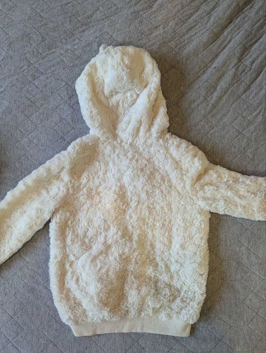 худі плюш з вушками і куртка на дівчинку 7 олімпійка курточка вітровка