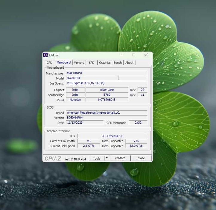 Материнська плата MACHINIST B760 GT4 LGA 1700