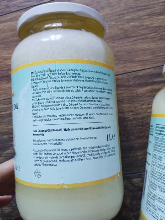 Olej kokosowy 2x1 L czysty do smażenia