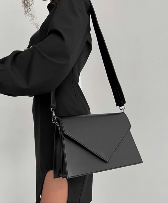 Сумка чорна з еко шкіри