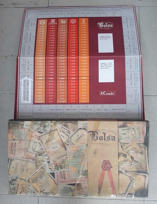 Jogo de Tabuleiro antigo "Jogo da Bolsa"