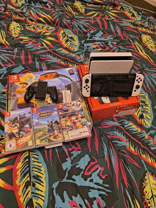 Nintendo Switch OLED duży zestaw
