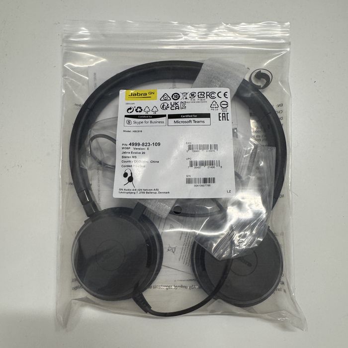Nowe Słuchawki Jabra Evolve 20 Stereo MS