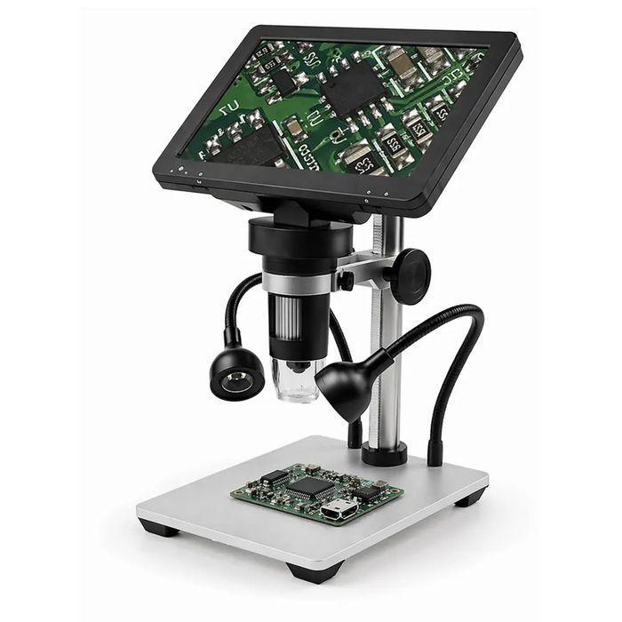 Mikroskop Edukacyjny Cyfrowy Pilot Przewodowy 1200X Lcd 7 Cali Hd Kamera. Nowy Produkt