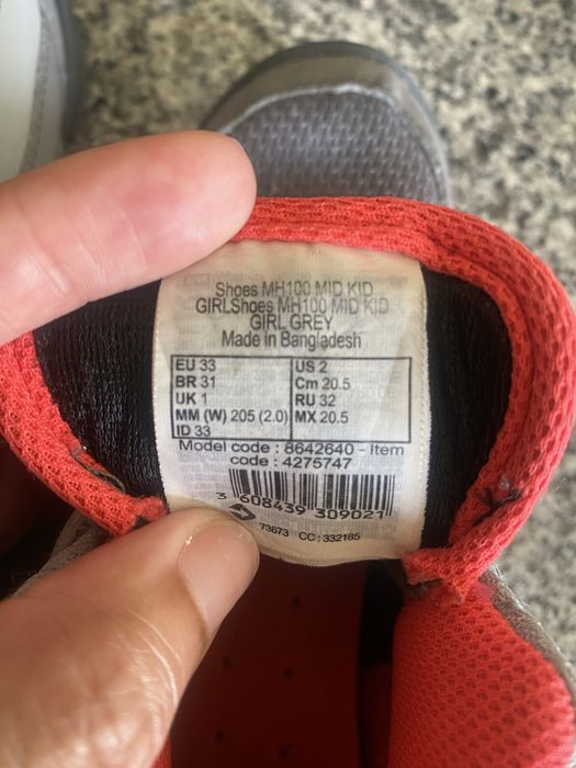 Botas caminhada criança