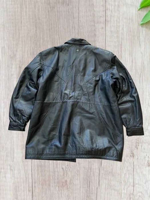 Kurtka skórzana Vera Pelle leather jacket men M L czarny made Italy
