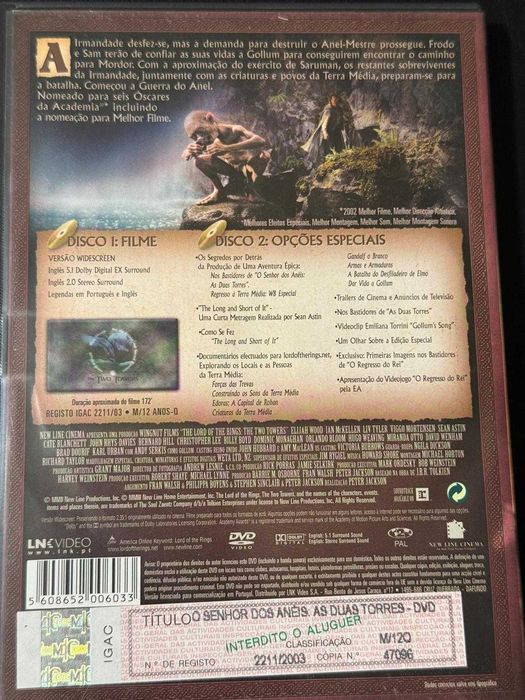 O Senhor dos Anéis - As Duas Torres [2DVD]
