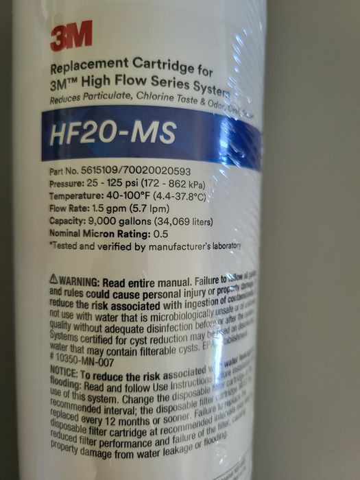 Filtr wody 3m HF20-MS
