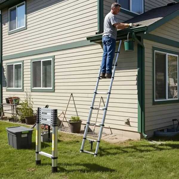 Драбина алюмінієва трансформер дробина телескоп Лестница алюминиевая