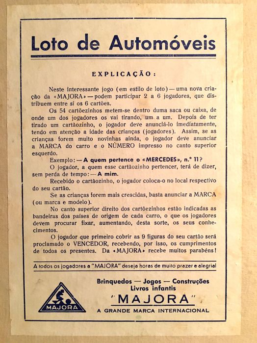 MAJORA - loto de automóveis - ref. 676 - completo - anos 60