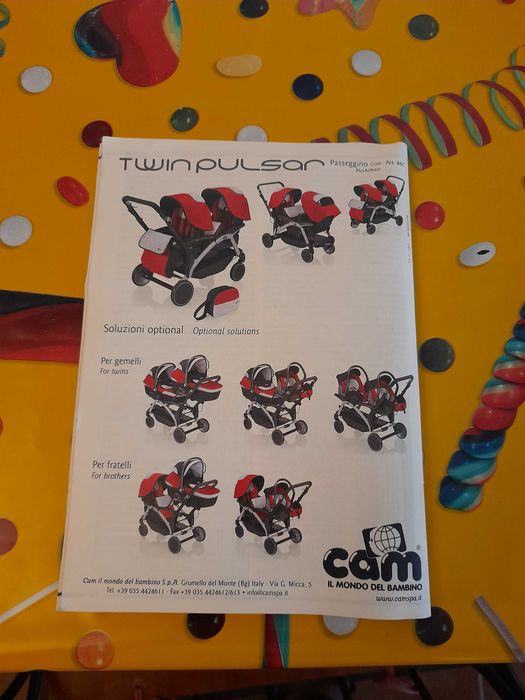 Carrinho de bebé para gémeos