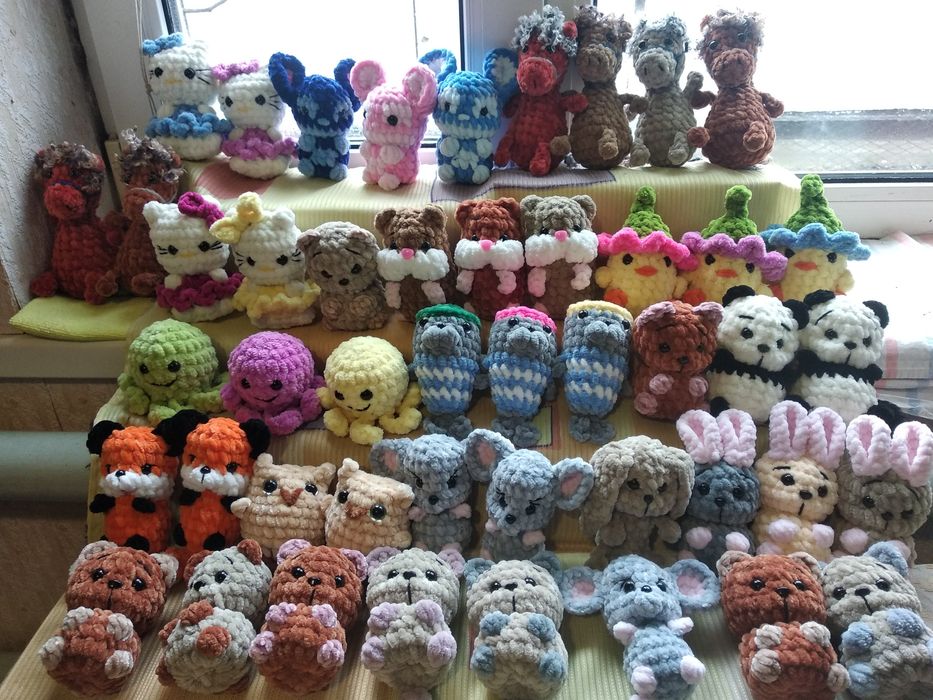 Плюшеві міні іграшки брелоки