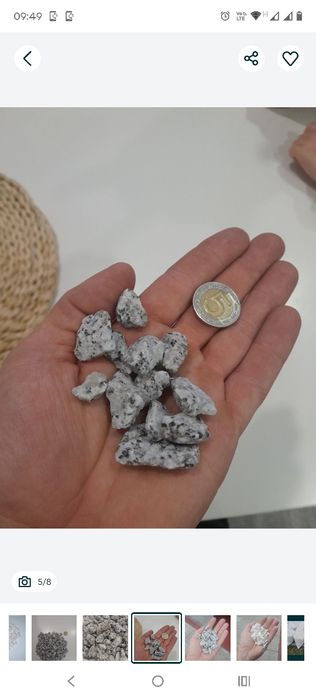 Grys kamień biała Marianna dalmatyńczyk 20kg  dekoracyjny żwir