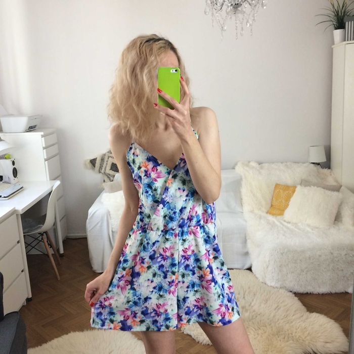 LIPSY kombinezon kolorowy kwiaty letni Michelle Keegan boho L 40 XL 42