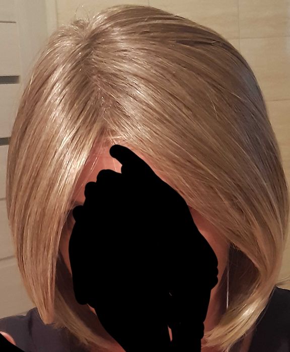 peruka z linią włosów ciemny blond - nowa