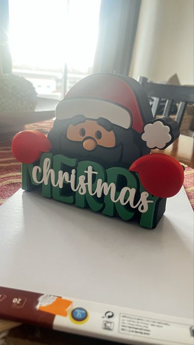 Placa de decoração - MERRY CHRISTMAS