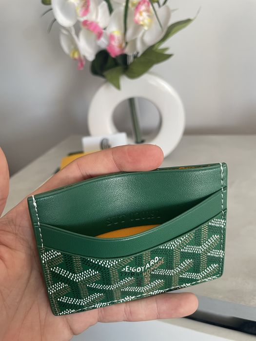 Porta cartoes Goyard verde