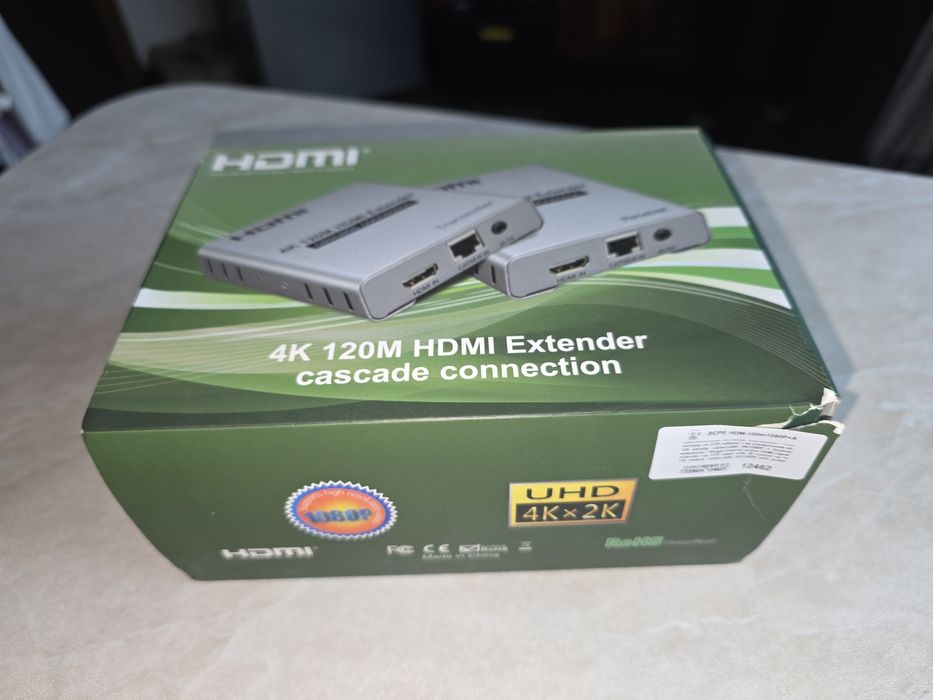 Одноканальний активний подовжувач HDMI сигналу по UTP кабелю з ик упра