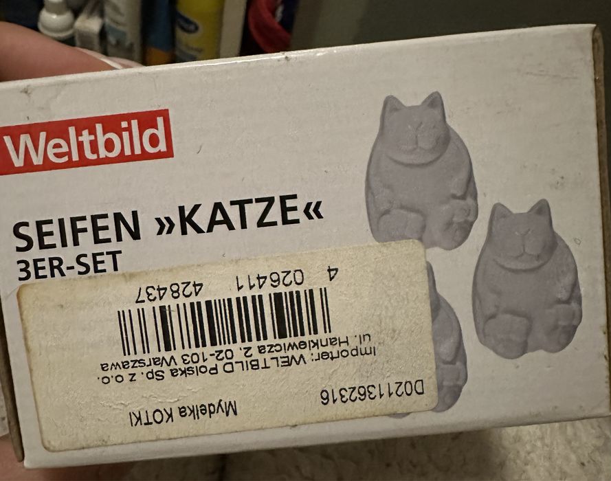 Mydełka w kształcie kotków