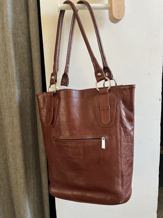 Torebka WOJAS  skora naturalna brązowa