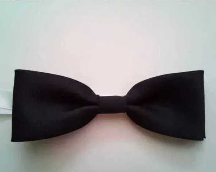 Mucha męska CZARNA SLIM, wąska