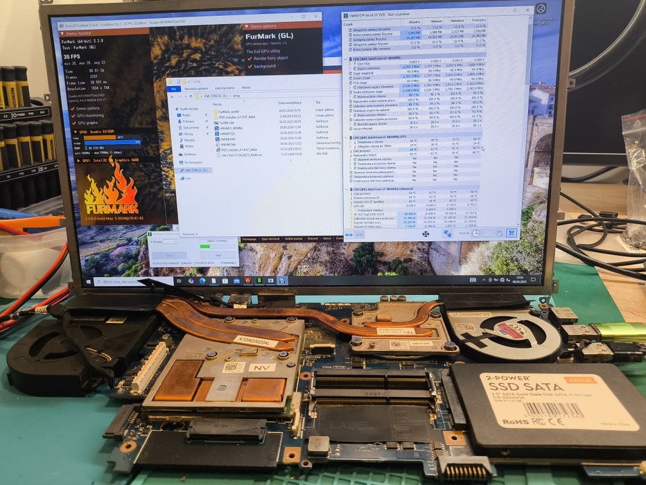 Płyta główna Dell precision M6800, i7, 16GB Ddr3, SSD 480GB,  k4100m