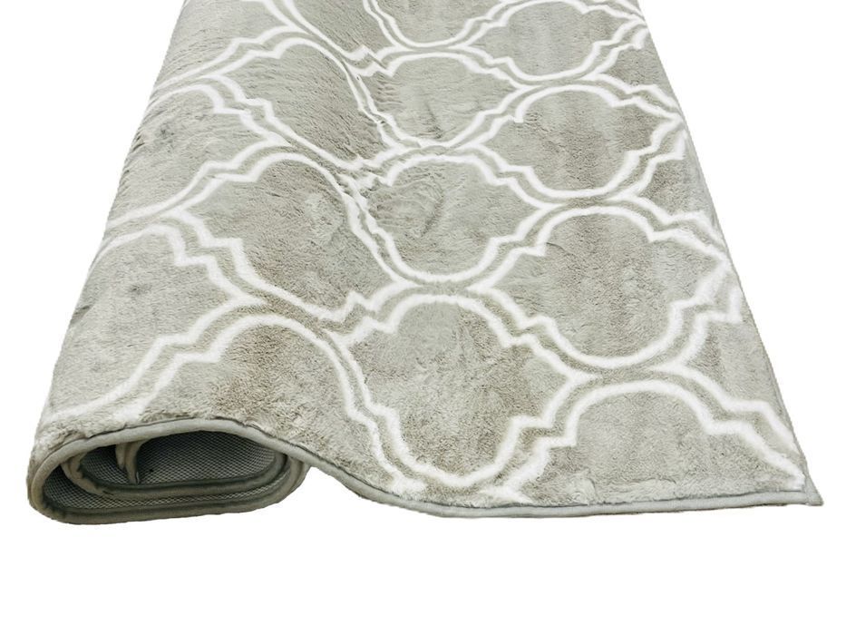 Szary Dywan 120x160 cm, miękki i miły w dotyku, wzorzysty
