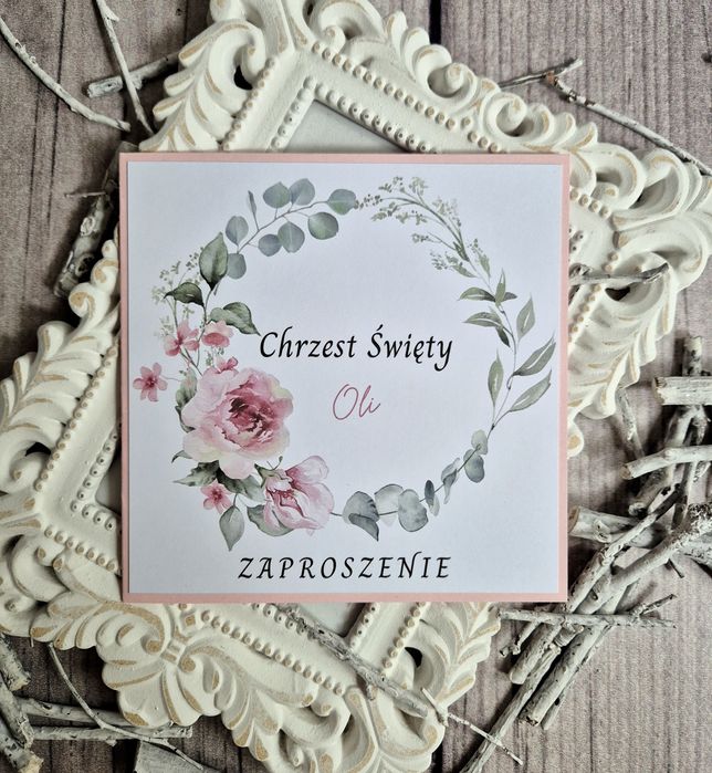 Persinalizowane zaproszenia na Chrzest Święty