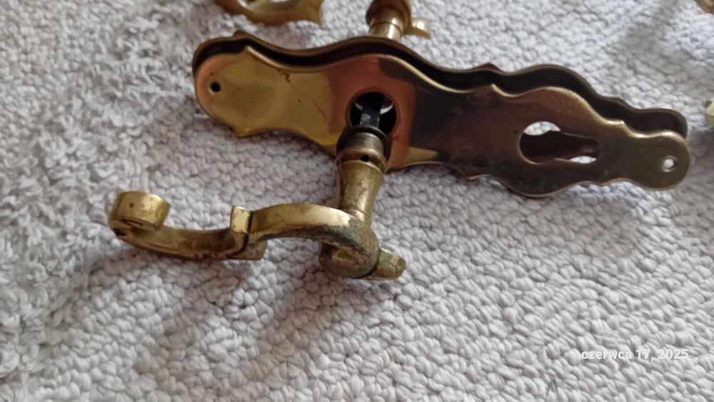 Klamki stare mosiężne