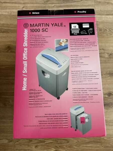 Niszczarka Martin Yale 1000SC do Papieru ,Dokumentów ,Kart ,CD 21L