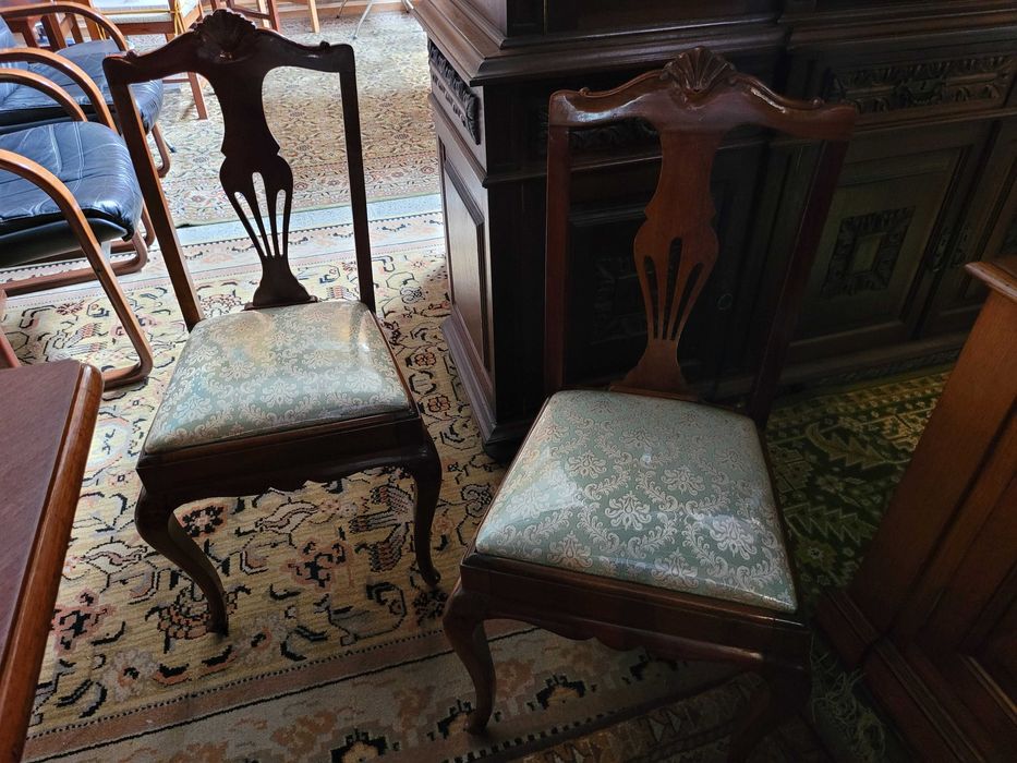 Cadeiras antigas estilo Queen Anne - Muito bom estado ger