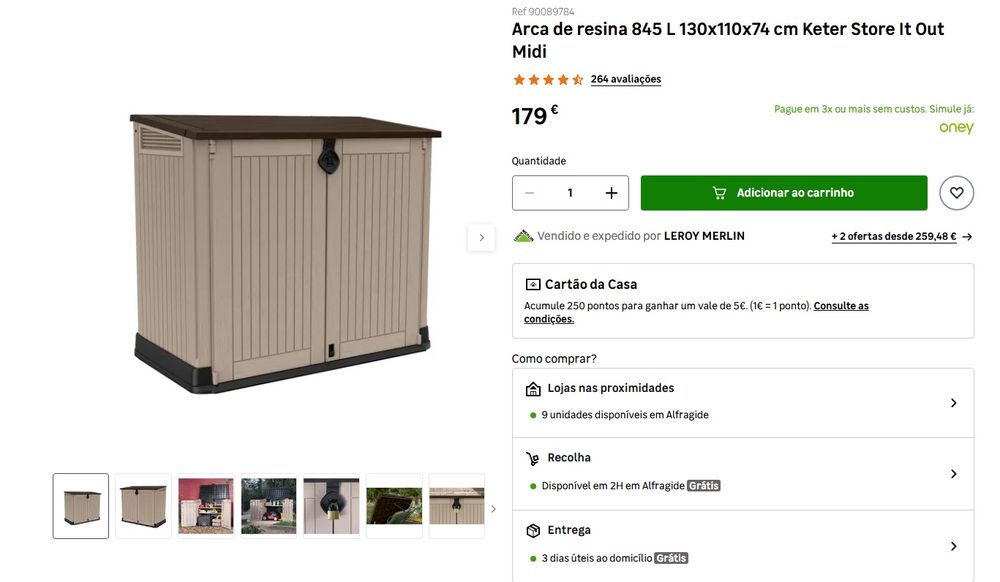 Arca de resina KETER 845L