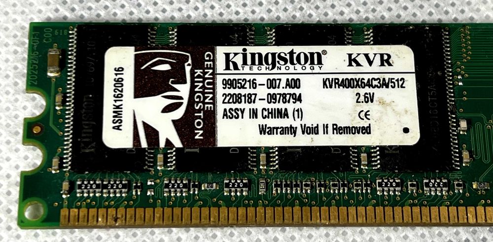 Pamięć RAM Kingston KVR400X64C3A/512 512MB DDR1 400MHz DIMM