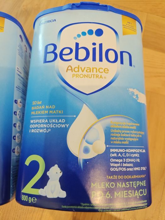 Nowe mleko Bebilon 2 advance 800 g dwie sztuki