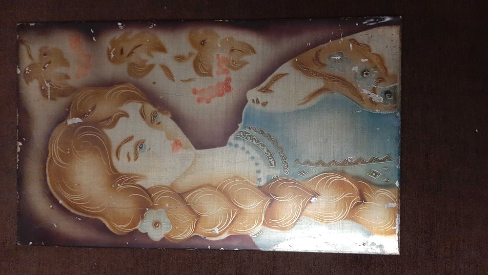 Советская Лаковая картина на металле  СССР