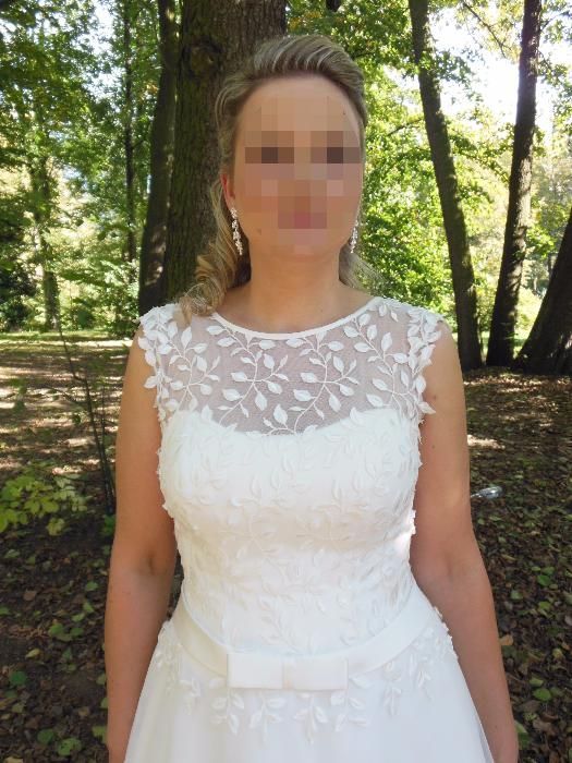 Suknia ślubna Agnes rozmiar 38/40 z motywem liści