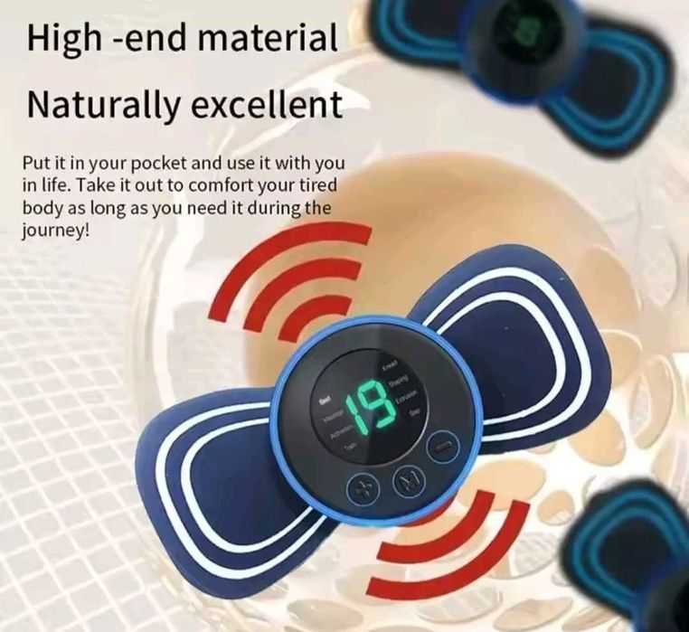 Імпульсний масажер міостимулятор м'язів, ніг, рук, шиї, живота, тіла.