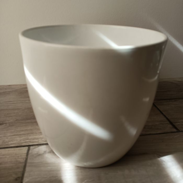 Osłonka ceramiczna na kwiaty biała 21 cmSK Keramik