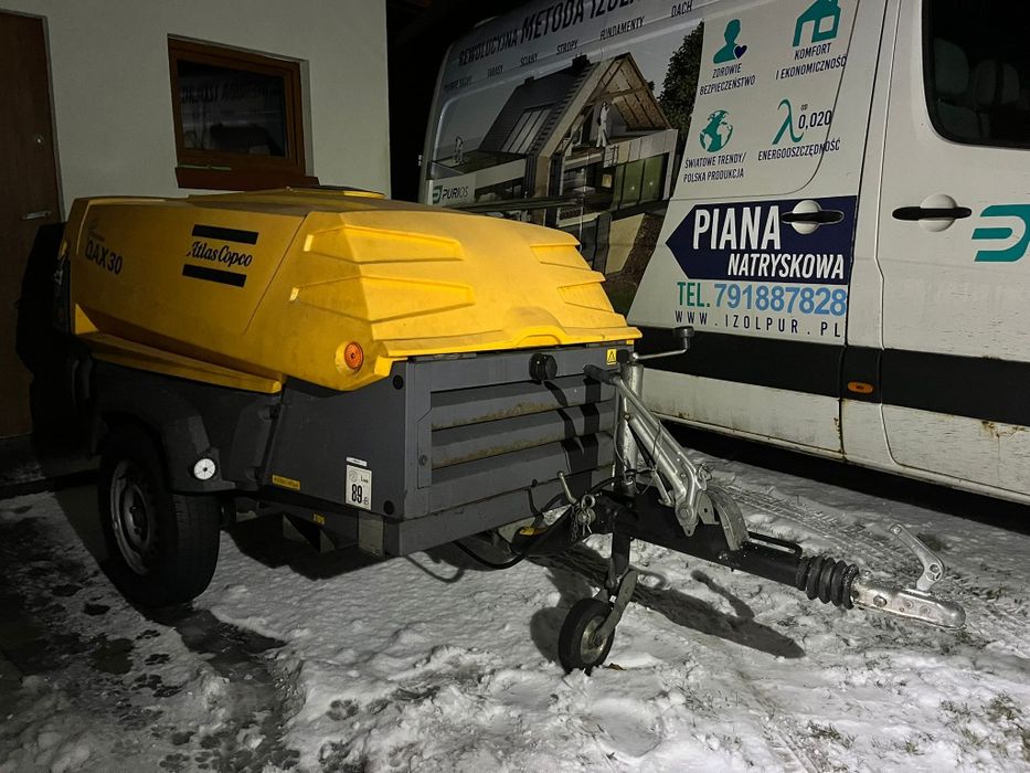 Wynajem agregatu pradotworczego atlas copco 30 kwa